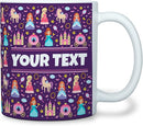 Personalized Mug for Kids - Princesses - Custom Name/Text, Ceramic Hot Chocolate/Cocoa/Coffee Cup for Girls, Birthday/Christmas/Holiday Gift - 11 oz, White Handle by TinyTreasures Baby Boutique