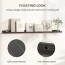 Floating Shelves for Wall, Picture Ledge Shelf 48 Inch Solid Wood Set of 2, Rustic Wall Shelves with Lip, Kids Bookshelf, Photo & Picture Live Edge Floating Shelves for Bedroom, Living Room, Kitchen by CozyNest Decor