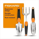 Fiskars 3-in-1 Garden Tool Set - Trowel, Transplanter, Cultivator for Gardening - Lawn and Garden Tools - Black/Orange by GreenHaven Gardens