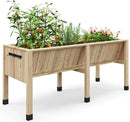45x23x30 Inch Raised Garden Bed with Legs, 13.7In Depth Wooden Planter Box for Outdoor Growing Vegetables and Herbs, Elevated Garden Bed with Hooks for Backyard, Patio, Balcony by GreenHaven Gardens
