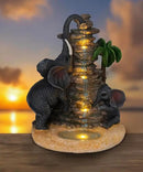 Outdoor Elephant Figurine Lights Animal Solar Garden Statue Decor, Decorative Mothers Day Mom Gifts, Outdoor Decor for Patio by GreenHaven Gardens