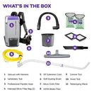 ProTeam Super Coach Pro 6 Backpack Vacuum Commercial with Telescoping Wand Tool Kit, 6 Quart, Corded, 107310 by CozyNest Decor