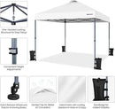 Yaheetech 10x10 Pop-up Canopy Tent w/ 2 Integrated Wheels for Mobility, Waterpoof & Heavy Duty, Instant Sun Shelter with Carry Bag, Weight Bags for Outdoor Camping Beach Patio Parties, White by GreenHaven Gardens