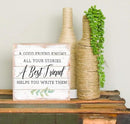 Simply Said, INC A Good Friend Knows All Your Stories, A Best Friend Helps You Write Them, 8 inch Wood Perfect Pallet Petites Plaque Sign, Made in USA by CozyNest Decor