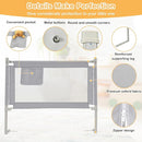 BABY JOY Bed Rail for Toddlers, 47''Long, Height Adjustable & Foldable Baby Bed Rail Guard w/Storage Pocket & Double Safety Child Lock for Kids Twin Double Full Size Queen King Mattress (Grey) by TinyTreasures Baby Boutique