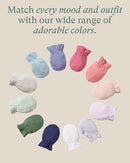 SuperSoft Baby Mittens, Bamboo Viscose Infant Newborn Mittens for Girls Boys No Scratch Gloves 6 Pack by TinyTreasures Baby Boutique