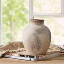 SIDUCAL Ceramic Decorative Flower Vase | 6 Inch Pottery Rustic Farmhouse | Boho | Whitewashed Terracotta Vase for Home Decor, Table, Living Room, Bathroom, Shelf, Mantel Decoration by GreenHaven Gardens