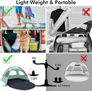 WhiteFang Beach Tent Anti-UV Portable Sun Shade Shelter for 3/4/6/8 Person, Extendable Floor with 3 Ventilating Mesh Windows Plus Carrying Bag, Stakes and Guy Lines by TinyTreasures Baby Boutique