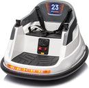 12V Kids Bumper Car, Electric Baby Bumper Car for Toddlers with Remote Control, 3 Speeds - White by TinyTreasures Baby Boutique