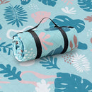 PY SUPER MODE Extra Large Waterproof Picnic Blankets 83x79 Inches - 5 Layer Outdoor Picnic Mat for Beach Camping Park Lawn, Windproof Anchor System with Stakes, Foldable Blue&Green by TinyTreasures Baby Boutique