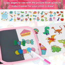 Erasable Doodle Set for Kids - Reusable Magic Drawing Book with 12 Watercolor Pens 14 Page Drawing, Road Trip Car Game Writing Painting Set for Boys and Girls (Mermaid) by TinyTreasures Baby Boutique