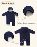 Newborn Baby Fleece Jumpsuit Girls Boys Winter Hooded Coverall Romper Cute Baby Snowsuit Clothes by TinyTreasures Baby Boutique