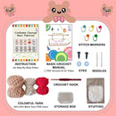 LoopMap Crochet Kit for Beginners - DIY Amigurumi Bear with Removable Dress & Accessories - Step-by-Step Video Tutorials, Extra Yarn, Crochet Tools, Handmade Gift for Kids & Adults (Bear K01, red) by TinyTreasures Baby Boutique