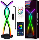 Daymeet LED Table Lamp, Modern Bedside Light Desk Nightstand Lamp RGBICW Color Changing Dimmable with Remote Music Sync Smart Bluetooth APP Control Night Light 5V USB Unique Desk Lamp for Bedroom Home by TinyTreasures Baby Boutique
