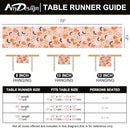 AnyDesign Halloween Table Runner Pink Spooky Ghost Pumpkin Table Cover Kitchen Dining Table Decoration Pink Halloween Table Dresser Scarves for Indoor Outdoor Home Party, 13 x 72 Inch by CozyNest Decor