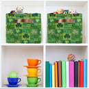 St Patrick's Day Storage Basket Cube Storage Bins Organizer Bag Collapsible Closet Shelf Baskets with handle for Baby Cloth Pet Toy Book 14.2×10.2×8.3 IN by TinyTreasures Baby Boutique