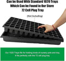 Plant Growing Nursery, Standard 1020 Trays Plastic Sturdy Farmer Self Seedling Tray for Microgreens Indoor Nursery Pots Transplantation (5-Pack, 21.6"×11.2", 2.52" Deep, no Holes) by GreenHaven Gardens