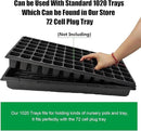 20 Pcs Plant Growing Nursery, Standard 1020 Trays Plastic Sturdy Farmer Self Seedling Tray for Microgreens Indoor Nursery Pots Transplantation (20-Pack, 21.6"×11.2", 2.52" Deep, no Holes) by GreenHaven Gardens