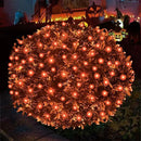 HISHINY Halloween Lights Outdoor,100LED 5ftx5ft Orange Net Lights with Connectable, Waterproof,UL Certified and Durable Green Wire Design for Bushes,Shrubs,Halloween Decorations Outdoor by GreenHaven Gardens
