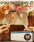 Clear Plastic Champagne Flutes, 96 PCS Disposable Reusable Cocktail Cups for Home Daily Life Party Birthday Wedding Toasting Drinking Champagne (6 oz) by CozyNest Decor