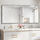 36x72inch Bathroom Mirror, Black Rectangle Mirror with Thin Metal Frame, Large Rectangular Wall Mirrors for Bathroom, Living Roomm, Hair Salon, Big Farmehouse Mirror Hang Horizontal/Vertical by CozyNest Decor