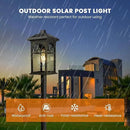 31" Solar Pathway Lights Outdoor, Black Aluminum Bollard Lighting with Remote Control - Dusk to Dawn LED Post Light, IP44 Waterproof for Lawn, Patio, Driveway & Backyard Decor (Bulb Included) by GreenHaven Gardens