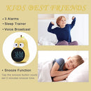 Kids Alarm Clock for Girls Pear Alarm Clock with Snooze Toddler Sleep Training Clock for Bedroom Home Office(Yellow) by TinyTreasures Baby Boutique
