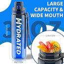 Water Bottle, 32 oz Motivational Water Bottles with Time Marker-Tritan & BPA Free, Sports Water Bottle with Time to Drink & Strap, Wide Mouth, Leakproof -Gift for Christmas Gym Fitness & Outdoor by CozyNest Decor