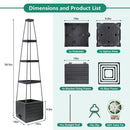 Raised Garden Bed Planter Box with Trellis, 58”Tomato Planter with Trellis for Climbing Plants Vegetables Vine Flowers, Self-Watering Tomato Cage for Garden Patio Outdoor & Indoor by GreenHaven Gardens