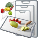 Titanium Cutting Board Double-sided non-slip silicone edging Pure Titanium Cutting Boards for Kitchen - Double-Sided Food-Grade Chopping Board Non-Stick Durable and easy to clean (3-Piece S/M/L) by CozyNest Decor