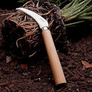 Kings County Tools Japanese Root Cutter and Weeder | 30-Degree Cutting Angle | 2-3/4" Stainless Steel Serrated Blade | Wooden Handle | 9” Length | Easy to Use Garden Tool by GreenHaven Gardens