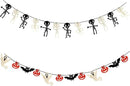 Gift Boutique - 9 Foot Halloween Garland Felt Banner Chain Decorations Indoor & Outdoor Party Supplies 18 Feet Total Pack of 2 Designs Skeletons Bat Pumpkin Ghost by CozyNest Decor