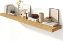 Deep Floating Shelves for Wall - 72 Inch Wide x 12 Inch Deep Wall Shelves Set of 1 - Rustic Oak Color Wood Shelves for Living Room, Bathroom, Laundry Room, Bedroom, Kitchen, Home Office by CozyNest Decor
