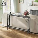 47.2'' Console Table, Skinny Entryway Table with Fast-Charging Station, Narrow Long Sofa Table, Behind Slim Couch Table for Entrance, Hallway, Living Room Decor ST-GY120-1 by CozyNest Decor