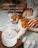 Ceramic Essential Oil Diffuser 280ml- Aromatherapy Diffuser with Ultrasonic Cool Mist Humidifier, Night Light, Timer, Auto Shut-Off, Large Room Aroma Diffuser for Home, Bedroom, Office, Yoga by TinyTreasures Baby Boutique