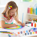 EzaroNexis Mini Acrylic Paint Set for Kids, 25 Pack 12 Colors Washable Kids Paint kit, Perfect for Home Birthday Classroom Party Favors,Painting Canvas,Paper,Wood,Rock & Fabric (350) by TinyTreasures Baby Boutique