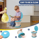 SunnySmile Travel Potty for Toddler, Portable and Foldable Toilet, Apply to Seat Emergency Toilet for Car, Camping, Outdoor, Indoor (green, large) by TinyTreasures Baby Boutique