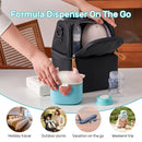 NCVI Baby Formula Dispenser On The Go, Formula Container To Go, Formula Holder for Travel, Outdoor Picnic with Baby Infant, Portable Container for Milk Powder, Snacks, Candy, Fruits (Green) by TinyTreasures Baby Boutique