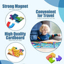 Magnetic Puzzles for Toddlers 3-5 , 75-Pieces Travel Toys , Sea Puzzles Ages 4-6, Educational Learning Magnets, Road Car Trip & Airplane Activities Toys for 3 4 5 6 7 Girls Boys Gift by TinyTreasures Baby Boutique