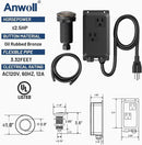 Garbage Disposal Air Switch Kit -Professional- Dual Outlet, Sink Top Waste Disposer On/Off, Garbage Disposal Button, Brass Made Cover, UL Listed by CozyNest Decor