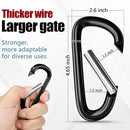 sprookber 4" & 5" Extra Large Aluminum Carabiner D Ring, Caribeener Clips, Spring Snap Hook for Keychain Clip, Set of 4 by TinyTreasures Baby Boutique
