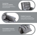 Massage Recliner Chair with Heat and Massage, Soft Fabric Ergonomic Manual Reclining Chairs, Heavy Duty Reclining Sofa Chair with Side Pockets for Living Room (Light Grey) by CozyNest Decor