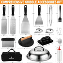 27 PCS Griddle Accessories Kit, Flat Top Grill Accessories Set for Camping, Professional Grill Spatula Set with Melting Dome, Burger Press for Outdoor BBQ Cooking by GreenHaven Gardens