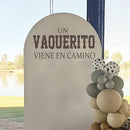 Un Vaquerito Viene En Camino Decal - Cowboy Party Decoration Decal, Baby Shower/Gender Reveal Party Decoration Supplies Wall Stickers, Cowboy Sign Balloon Arch and Party Backdrop Decor Stickers by TinyTreasures Baby Boutique