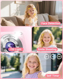 Digital Camera, 44MP FHD 1080P, 16X Zoom, 32GB SD Card, Compact Camera for Kids Teens Adults, Pink by TinyTreasures Baby Boutique