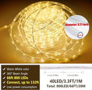 Connectable 66ft 800 LED Rope Lights Outdoor, Warm White Strip Lights Plug in, Outdoor String Lights Waterproof Decorative Lighting for Deck Patio Yard Garden Pathway Pool Camping Room Indoor Décor by TinyTreasures Baby Boutique