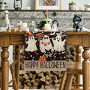 Artoid Mode Ghost Jack-O'-Lantern Black Cat Halloween Table Runner,Holiday Kitchen Dining Table Decoration for Home Party Decor 13 x 108 Inch by CozyNest Decor