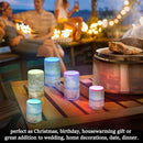 Flickering Flameless Candles, Starfish Seashell Beach Palm LED Candles with Remote Timer, Set of 2 Battery Operated Candle for Valentine Wedding Birthday by GreenHaven Gardens