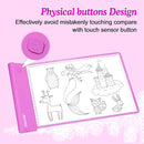 IMAGE Light Up Tracing Pad Pink Drawing Tablet Coloring Board for Kids Children to for Girls Boy (Includes 10 Traceable Sheets and Two Clips) by TinyTreasures Baby Boutique