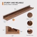Picture Ledge Shelf for Wall, Floating Shelves Set of 4, 24 Inch Long Nursery Book Shelves for Toys Storage, Kids Bookshelf Wall Mounted for Books Photo Frames, Walnut by TinyTreasures Baby Boutique
